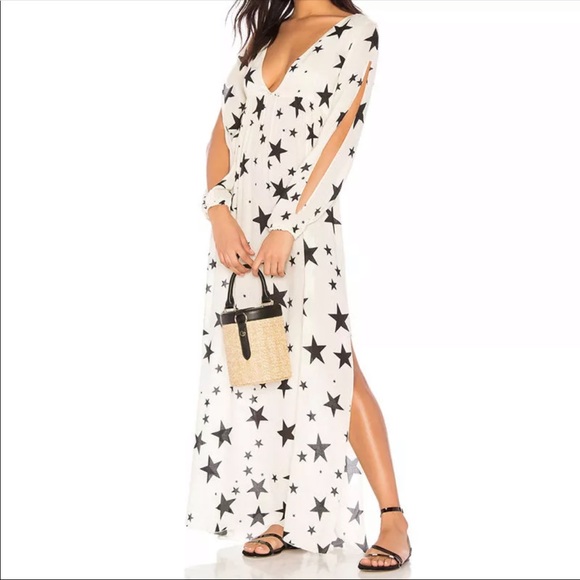 🌟Stars Cotton White Black Swim Coverup - Picture 5 of 8